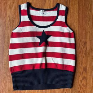 Vintage y2k Tommy Hilfiger American Flag Sweater Vest Women's XL